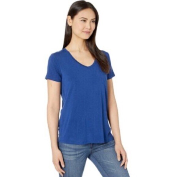 BP Tops - BP Short Sleeve V-Neck T-Shirt In Blue Monaco Size XS